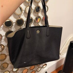 Tory Burch Black Leather Tote